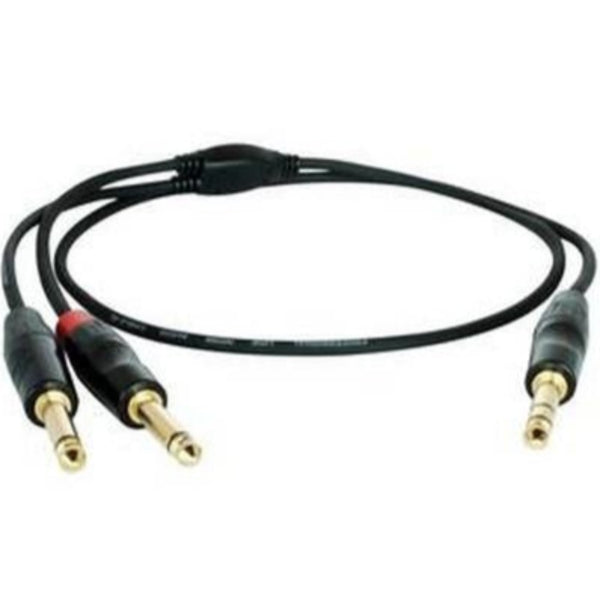 Digiflex HIN1S2P6 6 foot 1/4 inch TRS - 2 x TS 1/4 inch insert cable