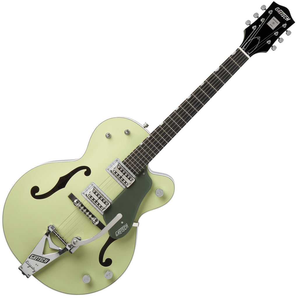 Gretsch Vintage Select Electric Guitar '60 Anniversary Hollow Body Bigsby in 2-Tone Smoke Green w/Case - G6118T-60