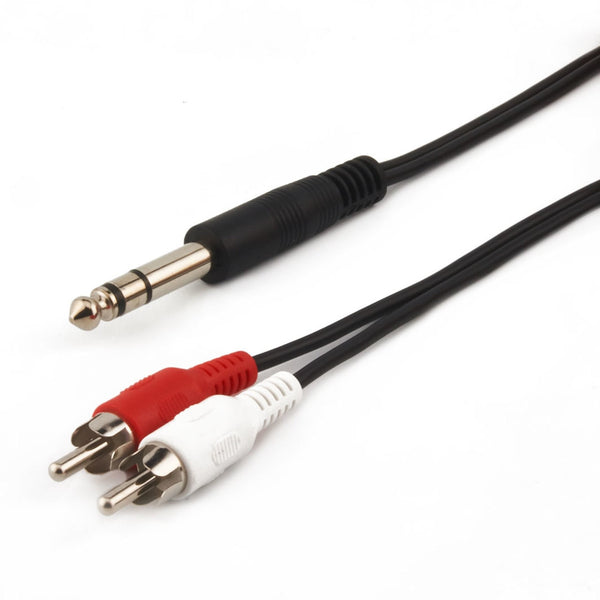 Link A210SRY 10' 1/4" TRS Male to 2 x RCA Male Insert Cable