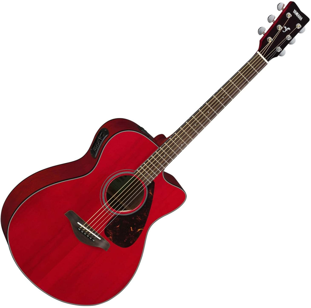 Yamaha Folk Solid Spruce Top Acoustic Electric in Ruby Red - FSX800CRR
