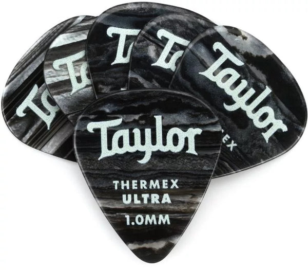 Taylor 80716 Premium Darktone 351 Thermex UItra Picks Black Onyx 1mm 6-Pack