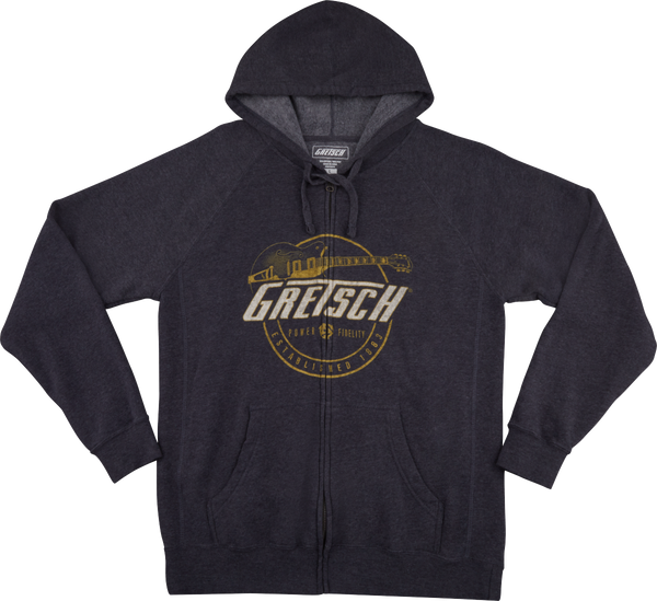 Gretsch Power & Fidelity Zip Hoodie In Gray Extra Large - 9229474706