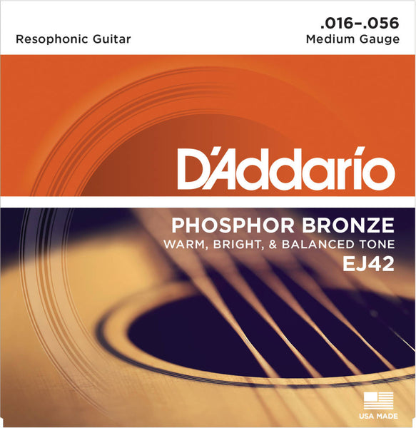 D'addario Resophonic Acoustic Strings 016-056 - EJ42