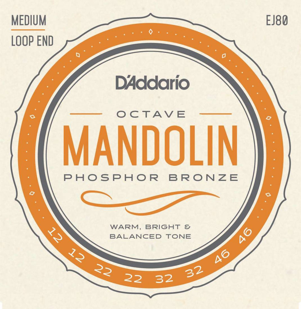 D'addario EJ80 Octave Mandolin Strings Phosphor Bronze Wound