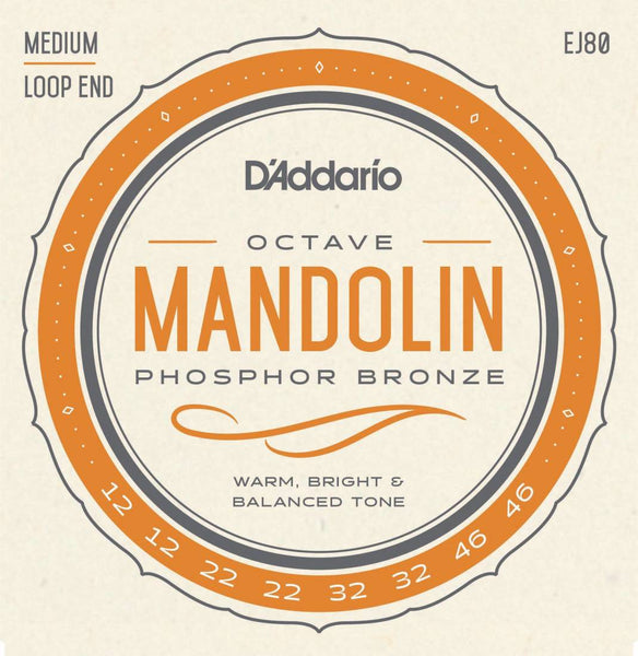 D'addario EJ80 Octave Mandolin Strings Phosphor Bronze Wound