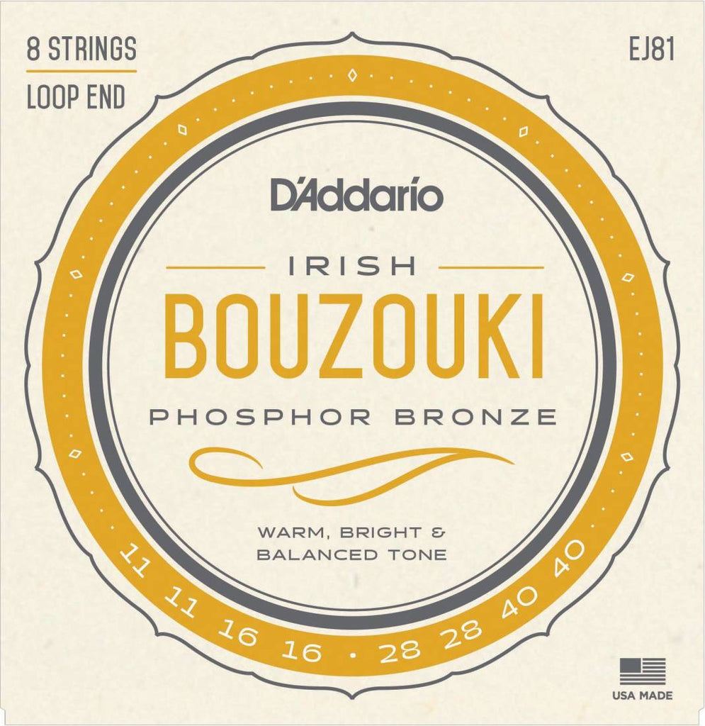 D'addario EJ81 Irish Bouzouki Strings Phosphor Bronze