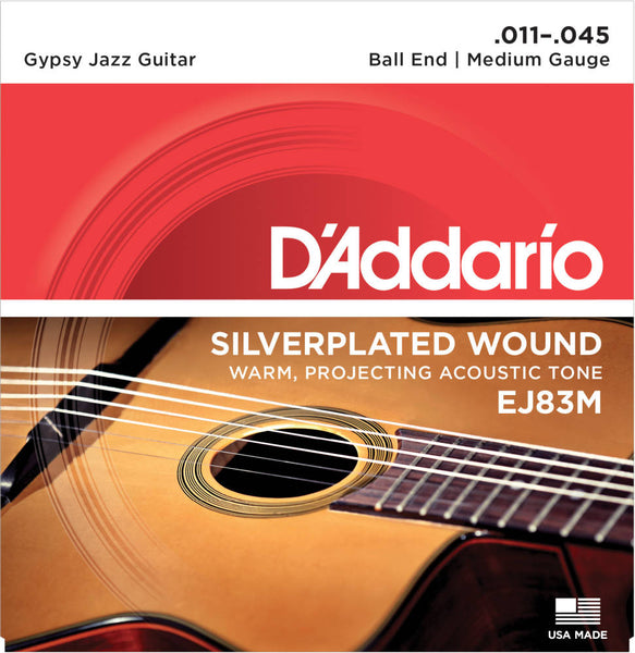 D'addario Gypsy Jazz Acoustic Strings Medium 011-045 - EJ83M