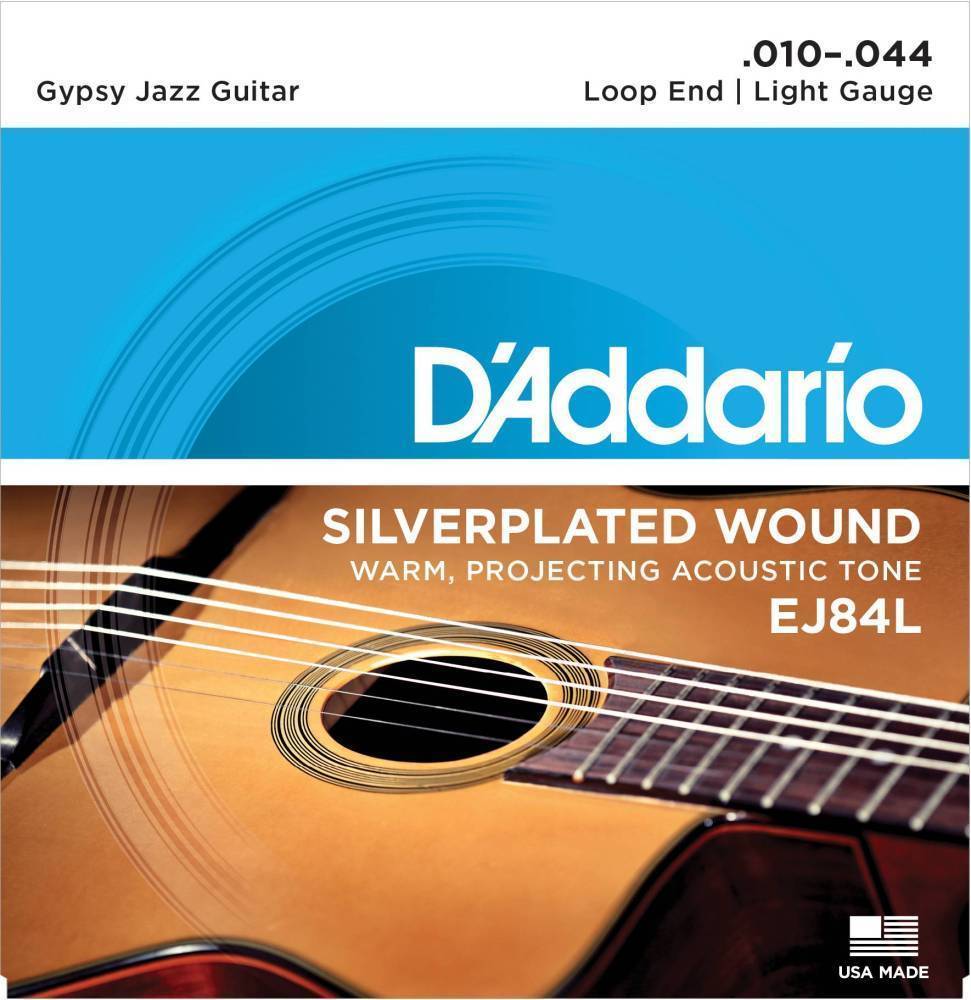 D'addario Gypsy Jazz Guitar Loop End Acoustic Strings Light Guage 010-044 - EJ84L