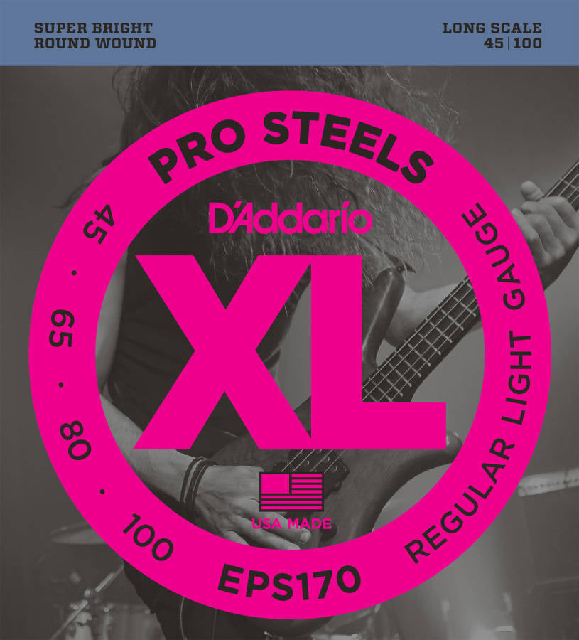 D'addario EPS170 ProSteels Long Scale Bass Strings 045-100