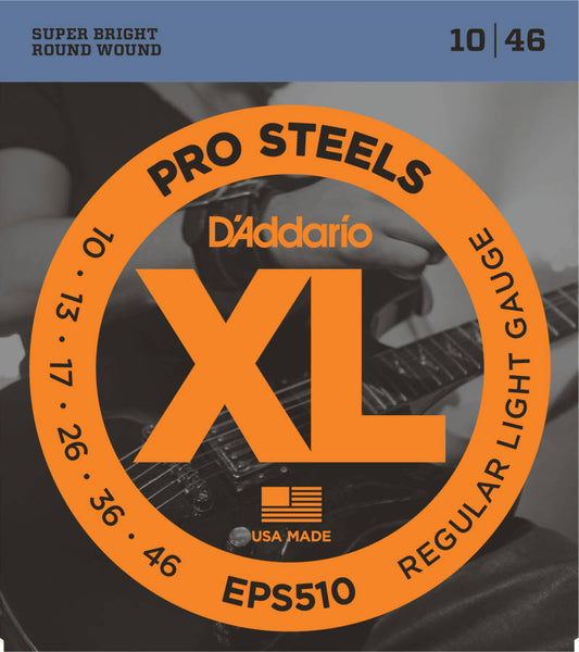 D'addario Pro Steels Electric Strings Reg Light Gauge 010-046 - EPS510