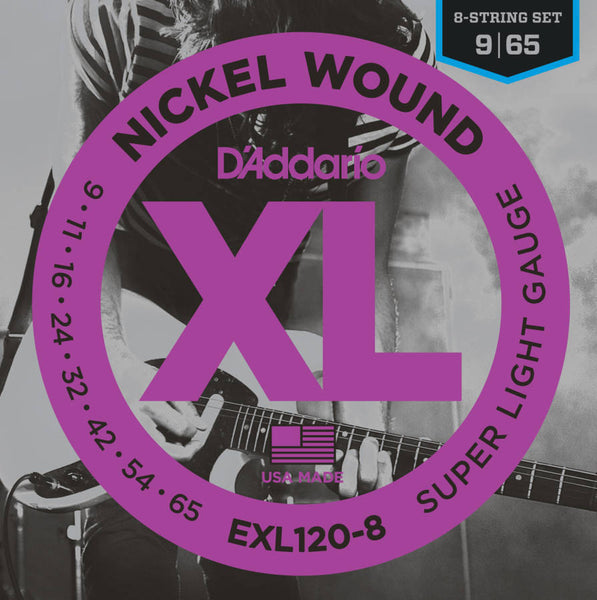 D'addario 008 String Nickel Plated Steel Wound Electric Strings 009-065 - EXL1208
