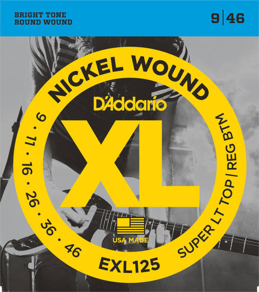 D'addario Nickel Plated Steel Wound Electric Strings 009-046 - EXL125