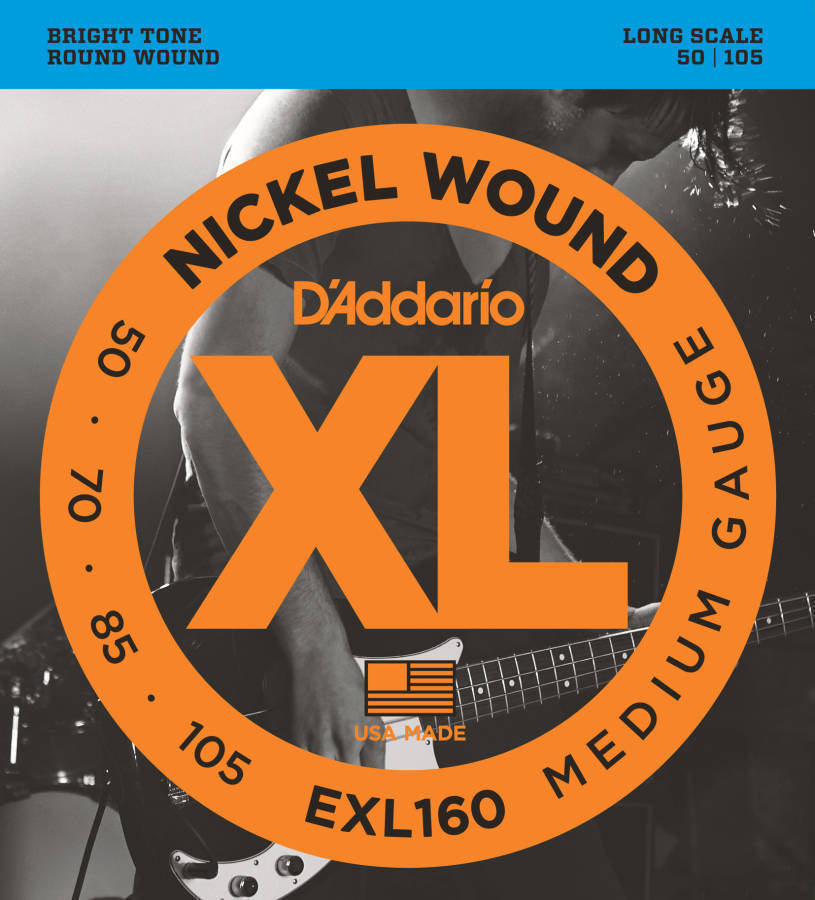 D'addario EXL160 Nickel Wound Long Scale Bass Strings 050-105