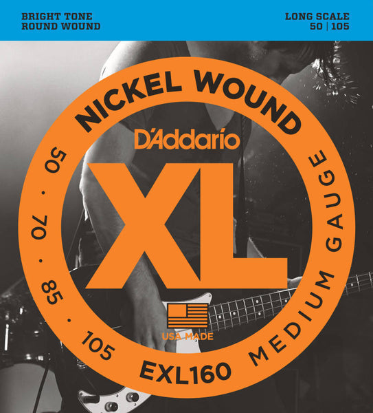 D'addario EXL160 Nickel Wound Long Scale Bass Strings 050-105