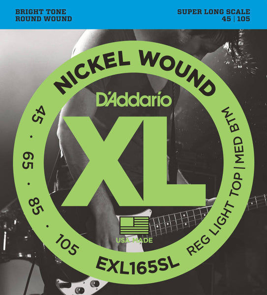 D'addario EXL165SL Nickel Wound Super Long Scale Bass Strings 045-105