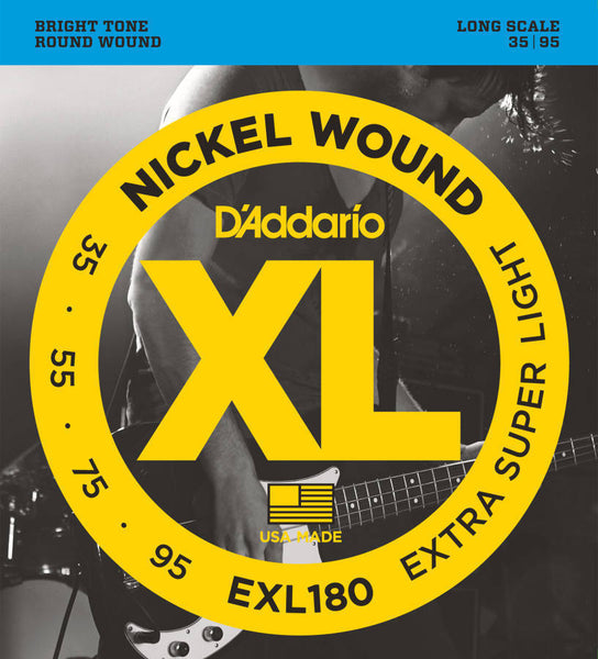 D'addario EXL180 Nickel Wound Long Scale Bass Strings Extra Light 035-095