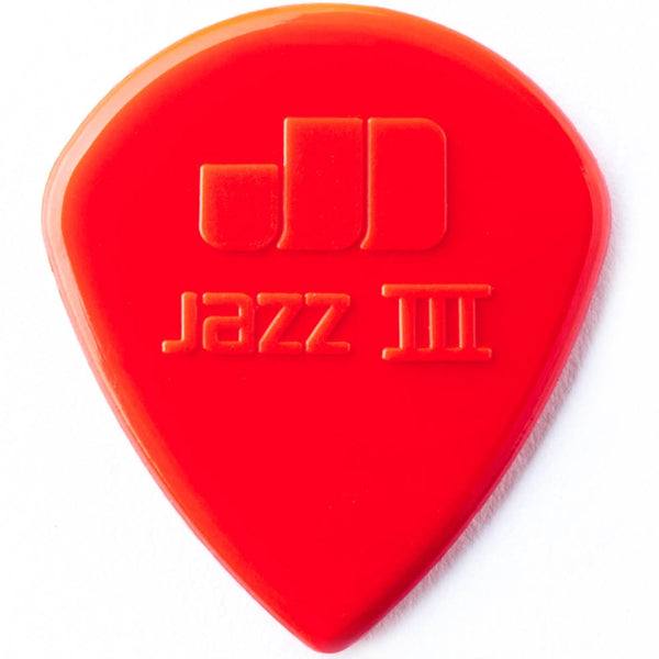 Dunlop 47P3N Jazz III Nylon Stiffo Picks in Red - 6 Pack
