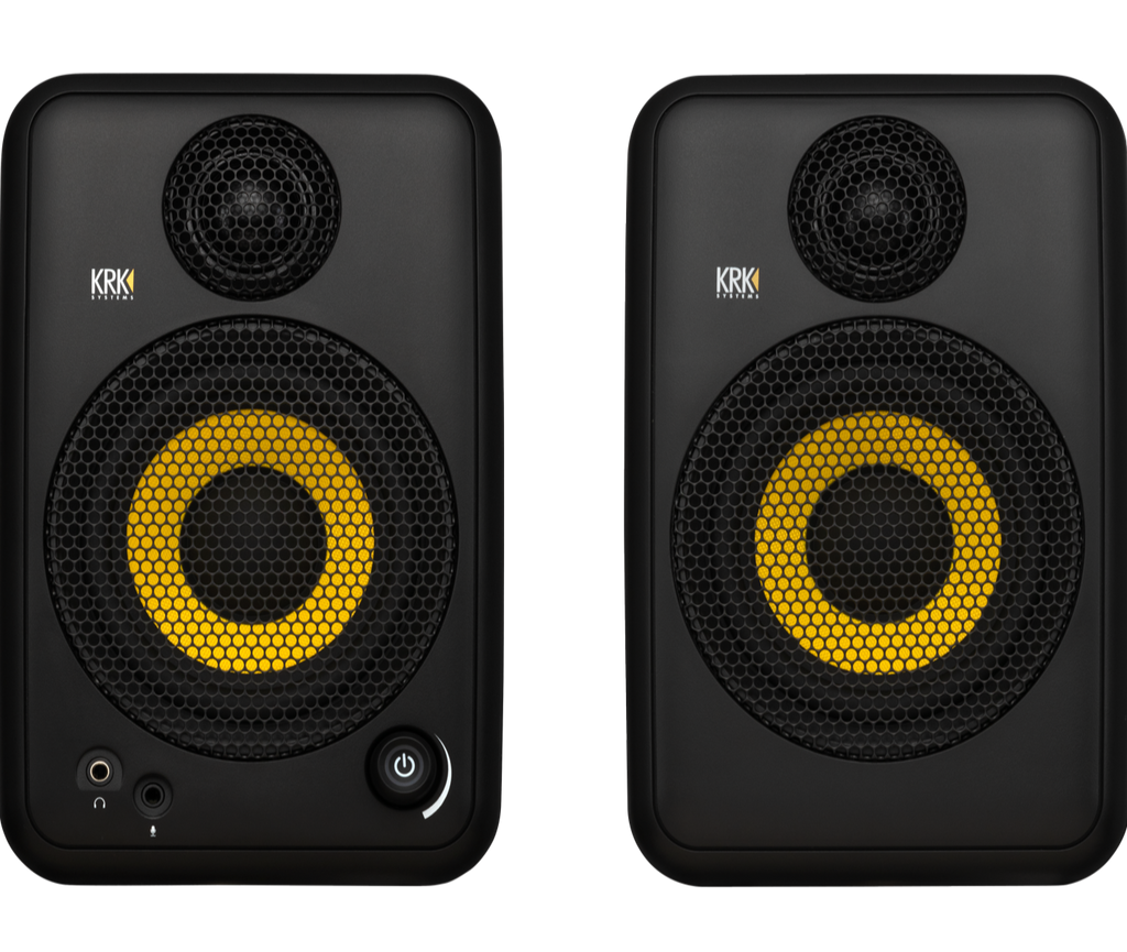 KRK Studio Monitors (Pair) 4 nch driver 100 watts w/Bluetooth - GOAUX4