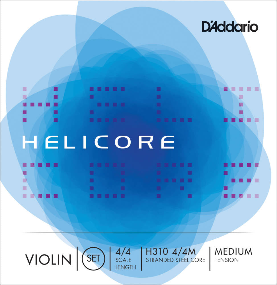 D'Addario H31044M 4/4 Violin Strings Helicore Medium Tension
