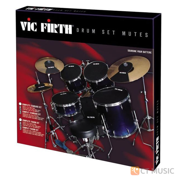 Vicfirth MUTEPP5 Drum Mute Pads Set 5 Piece w/HHat and 2 Cymbal