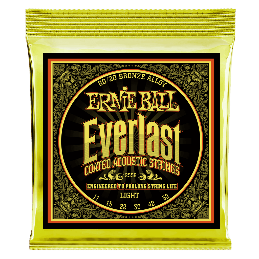 Ernie Ball Everlast 80/20 Bronze Coated Light Acoustic Strings 011-052 - 2558EB