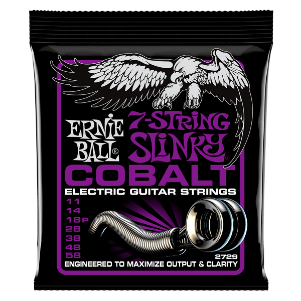 Ernie Ball 2729 Cobalt 7 String Power Slinky Electric Strings - 2729EB