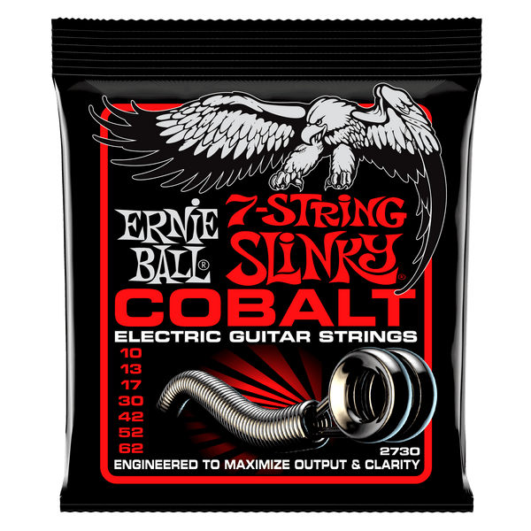 Ernie Ball Cobalt 7 String Skinny Top/Heavy Bottom Electric Strings 010-062 - 2730EB
