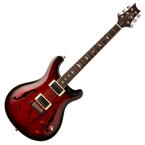 PRS SE Hollow Body Standard Electric Guitar in Fire Red Burst - HBECBFR