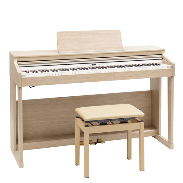 Roland Digital Piano with Stand and Bench in Light Oak - RP701LA