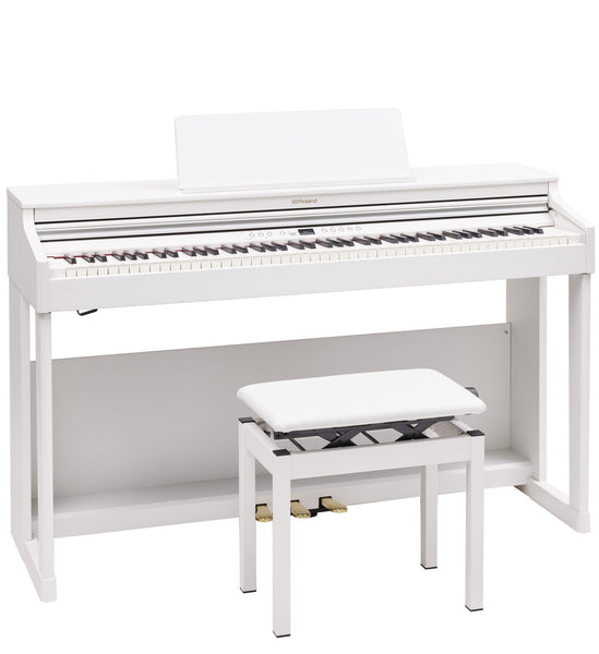 Roland Digital Piano with Stand and Bench in White - RP701WH