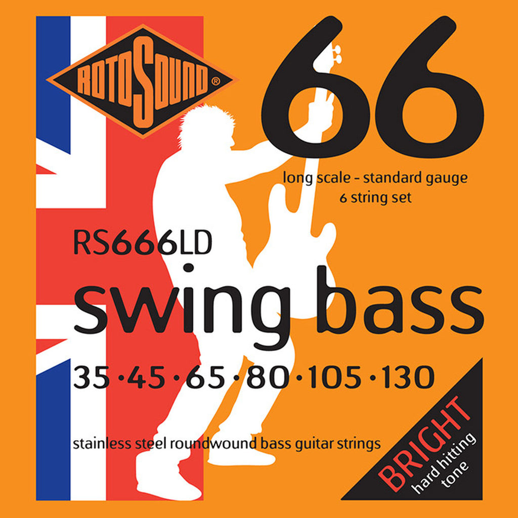 Rotosound Swing Bass 66 6 String Bass Strings Stainless Steel (35-130) - RS666LD