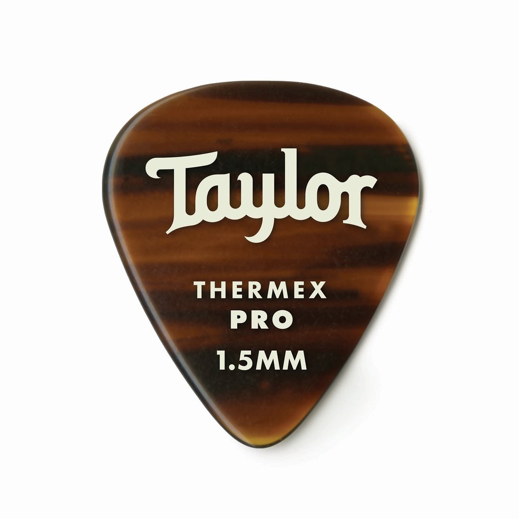 Taylor 80759 Premium Darktone 351 Thermex Pro Picks Tortoise Shell 1.5mm  - 6 pack