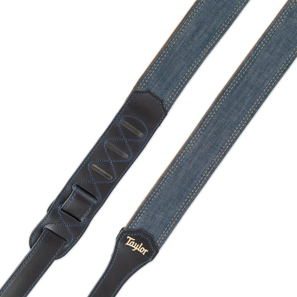 Taylor 2 Blue Denim Navy Leather Edges Strap - D20010