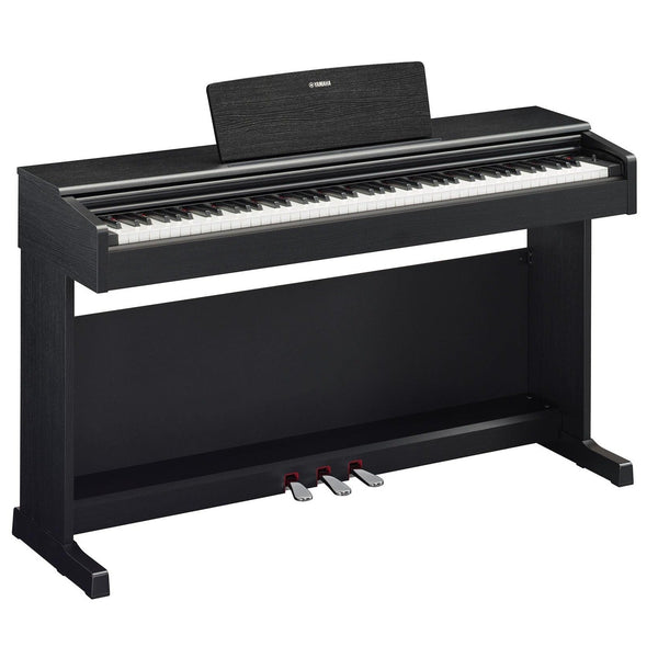 Yamaha 88 Weighted Key Digital Piano 8w x 2 w/3 Pedal Stand Bench & Power Supply in Black - YDP145B