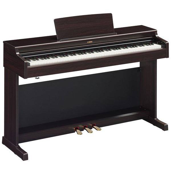 Yamaha 88 Weighted Key Digital Piano 20w x 2 w/3 Pedal Stand Bench & Power Supply in Rosewood - YDP165R