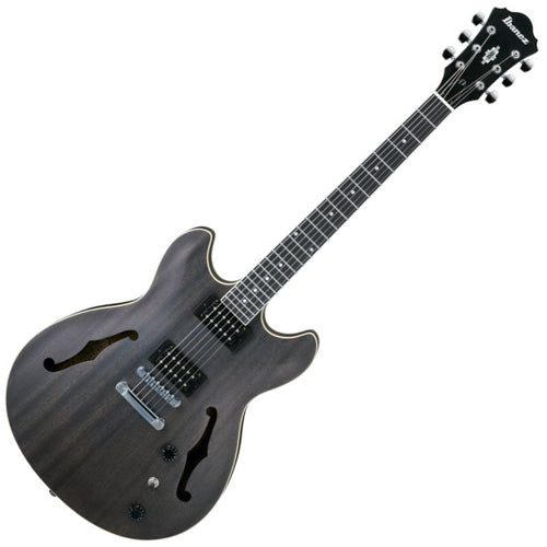 Ibanez Artcore Semi Hollow Body Electric Guitar in Transparent Black Flat - AS53TKF