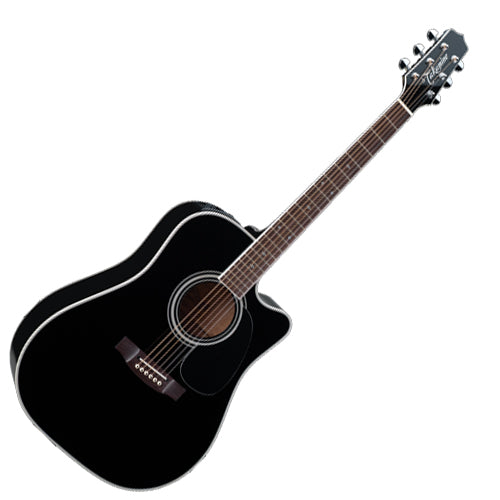 Takamine Legacy Series Dreadnought Cutaway Acoustic Electric in Black - EF341SC