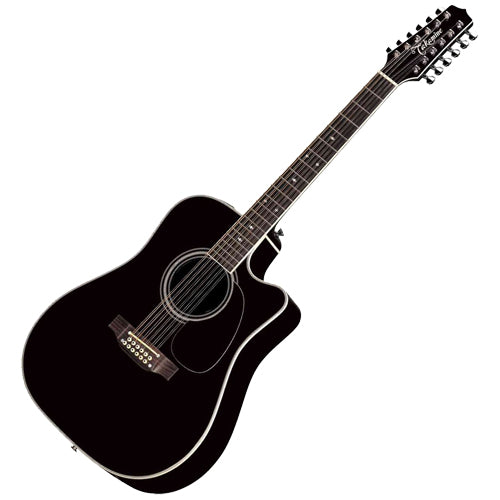 Takamine Legacy Series Dreadnought 12 String Acoustic Electric in Black - EF381SC
