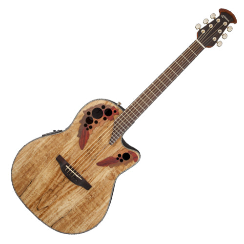 Ovation Celebrity Elite Plus Acoustic Electric Mid Depth Bowl Spalted Maple Top - CE44PSM