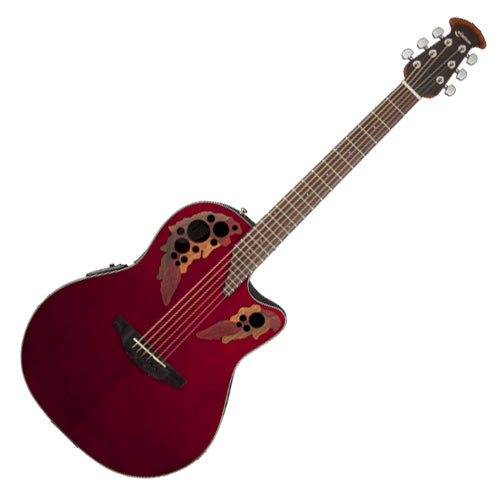 Ovation Celebrity Elite Acoustic Electric Mid Depth Bowl in Ruby Red - CE44RR