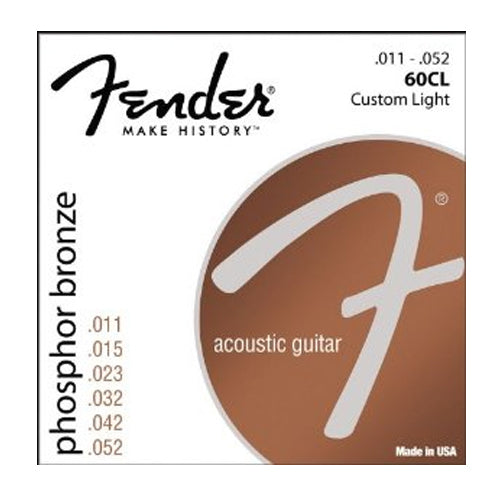 Fender Custom Light Phosphor Bronze Acoustic Strings 011-052 - 0730060405