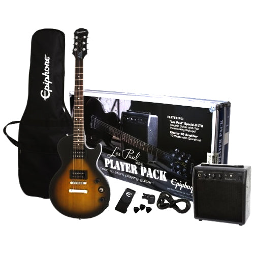 Epiphone Les Paul Special Electric Guitar Player's Pack in Vintage Sunburst - ELPJVSCHPP