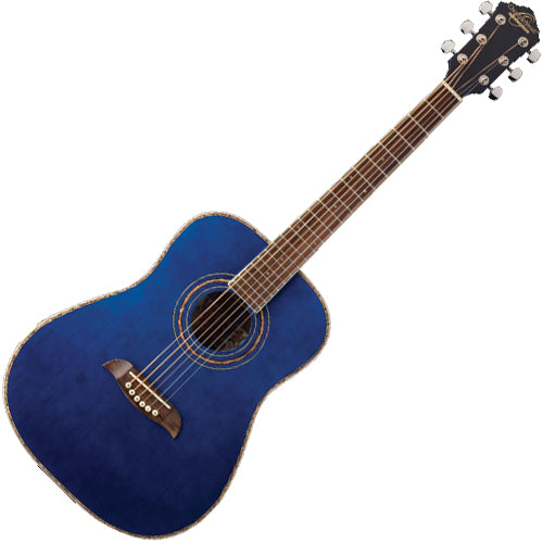Oscar Schmidt 3/4 Size Acoustic Guitar in Trans Blue - OG1TBLA
