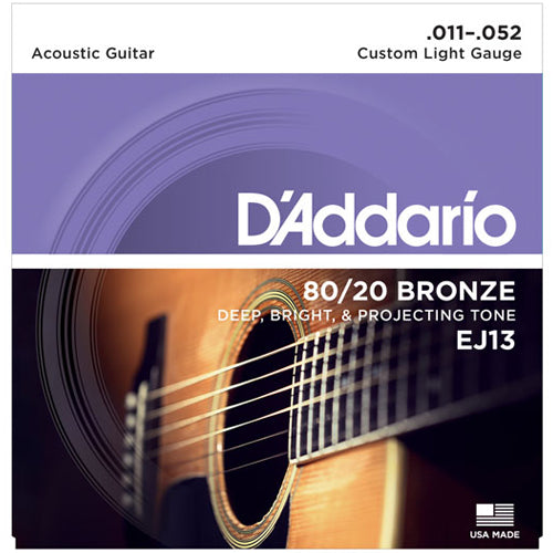 D'addario Phosphor Bronze Acoustic Strings 011-053 - EJ13