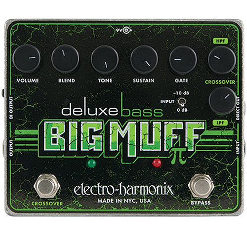 ElectroHarmonix DLXBASSBIGMUFF Deluxe Bass Big Muff PI Distortion Sustainer Effects Pedal