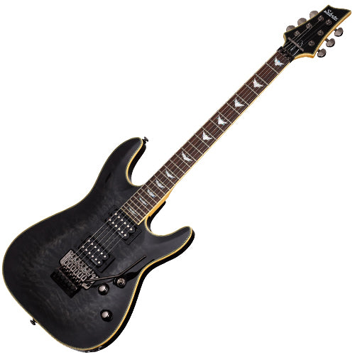 Schecter Omen Extreme Electric Guitar in See Thru Black - 2027SHC
