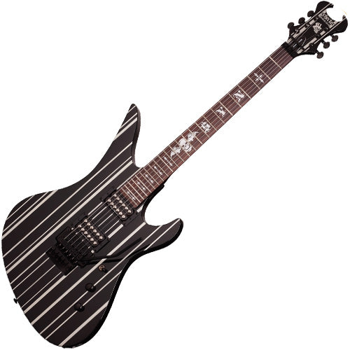 Schecter Artist Signature Synyster Gates Electric Guitar in Black w/Silver Stripes - 1740SHC