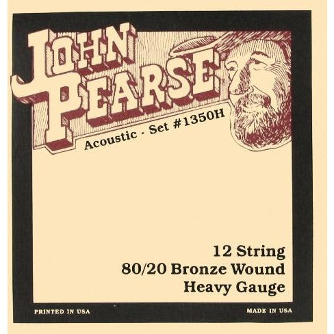 John Pearse 12 String Acoustic Strings 80/20 Bronze Wound 013-056 - 1350H