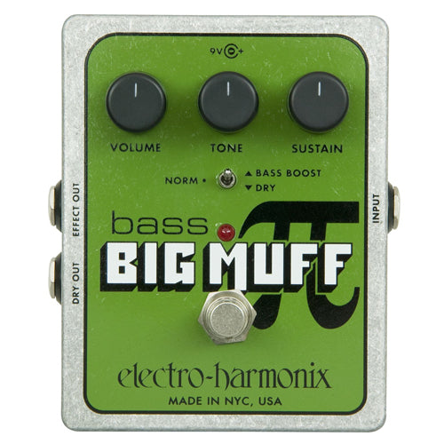 ElectroHarmonix BASSBIGMUFFPI Bass Big Muff PI Distortion Sustainer Effects Pedal