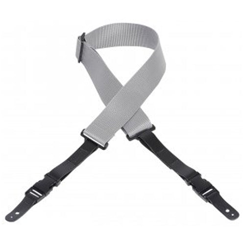 Levys 2" Poly Guitar Strap with Quick-Release in Gray - M15GRY